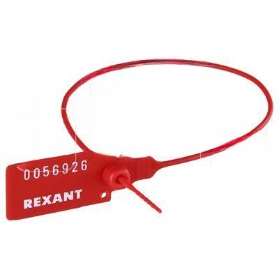 Пломба пластиковая номерная 350мм красн. REXANT 07-6131
