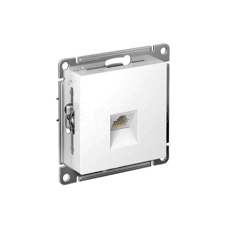 Розетка компьютерная 1-м AtlasDesign RJ45 кат.5E механизм бел. SE ATN000183